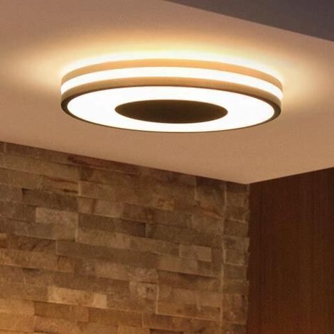 Hue WA Being stropní LED svítidlo 1x32W 2400lm 2200-6500K IP20 34,8cm černá + ovladač 7