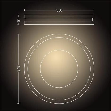 Hue WA Being stropní LED svítidlo 1x32W 2400lm 2200-6500K IP20 34,8cm černá + ovladač 8
