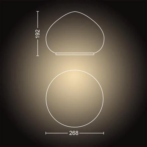 Hue WA Wellner stolní LED lampa E27 1x6W 800lm 2200-6500K IP20 bílá + ovladač 2