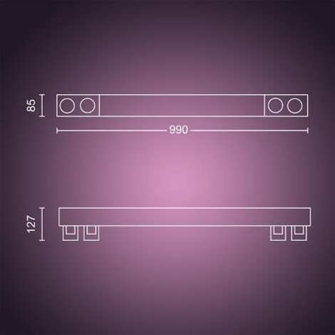 50607/31/P7 HUE WACA Centris stropní LED svítidlo 1x40W+GU10 4x5,7W 4200lm 2000-6500K RGB IP20 bílá 6