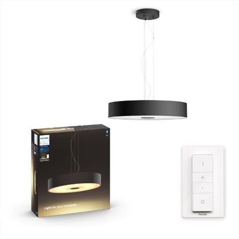 Hue WA Fair závěsné LED svítidlo 1x25W 2900lm 2200-6500K IP20 44,4cm černá + ovladač 1