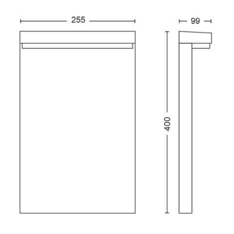 17455/30/P7 HUE WACA Nyro venkovní sloupkové LED svítidlo 1x13,5W 1020lm 2200-6500K RGB IP44 černá 2