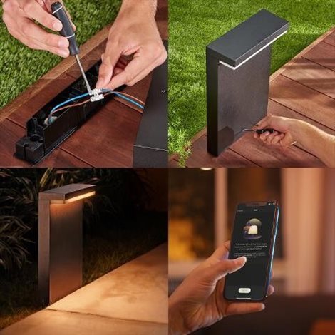 17455/30/P7 HUE WACA Nyro venkovní sloupkové LED svítidlo 1x13,5W 1020lm 2200-6500K RGB IP44 černá 4