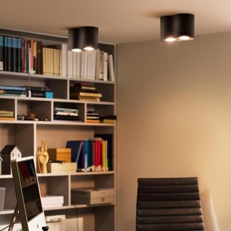 Hue WA Pillar bodové LED svítidlo GU10 2x5W 350lm 2200-6500K IP20 černá + ovladač 4