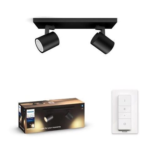 Hue WA Runner bodové LED svítidlo GU10 2x5W 350lm 2200-6500K IP20 černá +ovladač 6