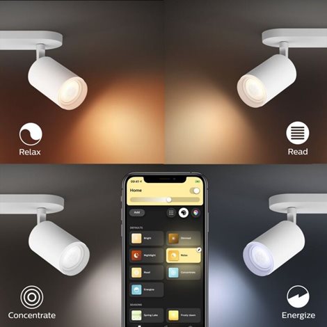 50631/31/P7 Hue WACA Fugato bodové LED svítidlo GU10 5,7W 350lm 2000-6500K RGB IP20 bílá 2