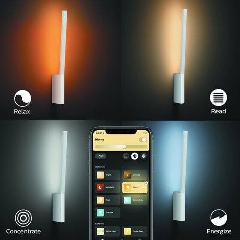 Hue WACA Liane nástěnné LED svítidlo 1x12,2W 850lm 2000-6500K RGB IP20 bílá 20