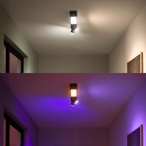 50610/30/P7 HUE WACA Centris stropní LED svítidlo 1x11W+GU10 2x5,7W 1560lm 2000-6500K RGB IP20 černá 9