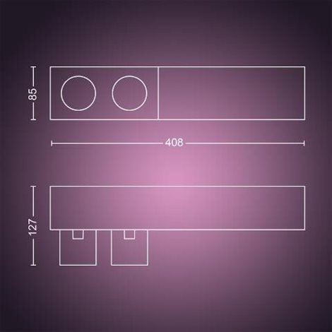 50610/30/P7 HUE WACA Centris stropní LED svítidlo 1x11W+GU10 2x5,7W 1560lm 2000-6500K RGB IP20 černá 4