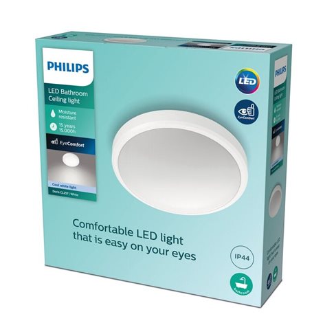 Doris CL257 koupelnové přisazené LED svítidlo 1x17W 1700lm 4000K IP44 31cm, bílé 2