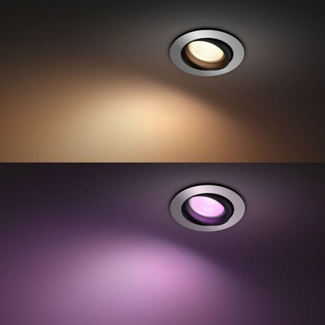 Hue WACA Centura podhledové svítidlo LED GU10 1x5.7W 350lm 2000-6500K RGB IP20 kulaté hliník 3