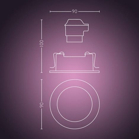 Hue WACA Centura podhledové svítidlo LED GU10 1x5.7W 350lm 2000-6500K RGB IP20 kulaté hliník 8