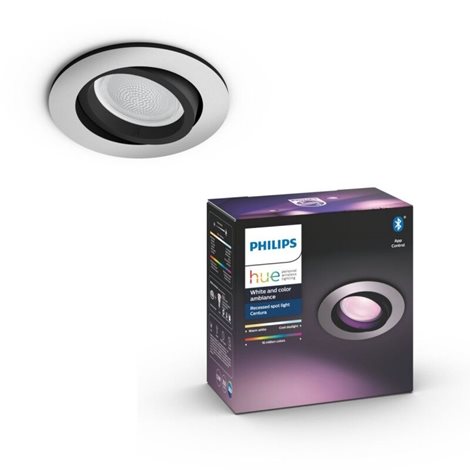 Hue WACA Centura podhledové svítidlo LED GU10 1x5.7W 350lm 2000-6500K RGB IP20 kulaté hliník 14