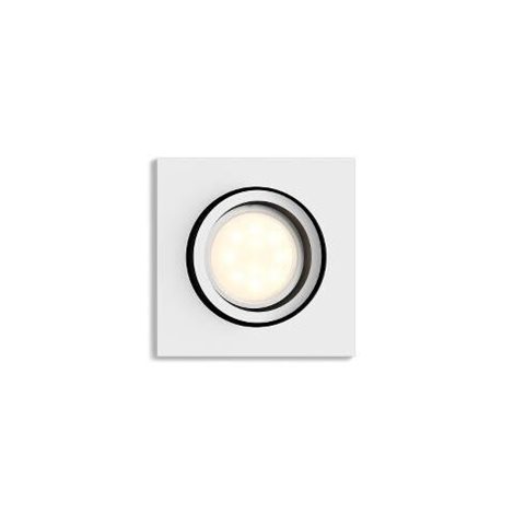 Hue WA Milliskin zápustné LED svítidlo GU10 1x5W 350lm 2200-6500K IP20 hranaté bílé 3