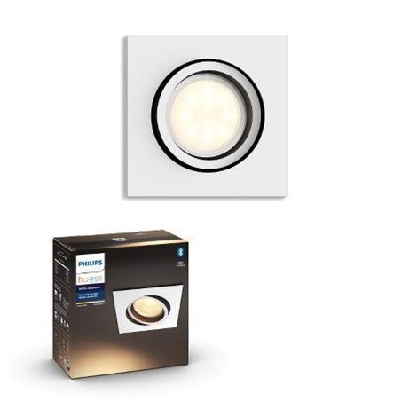 Hue WA Milliskin zápustné LED svítidlo GU10 1x5W 350lm 2200-6500K IP20 hranaté bílé 1