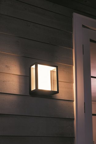 17430/30/P7 Hue WACA Impress venkovní nástěnné LED svítidlo 2x8W 1180lm 2200-6500K RGB IP44 černá 2