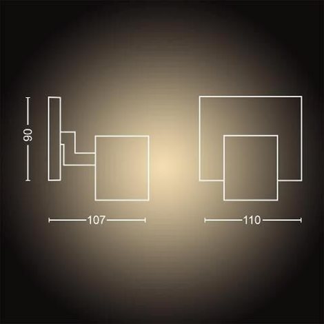 Hue WA Runner bodové LED svítidlo GU10 5W 350lm 2200-6500K IP20 černá 6