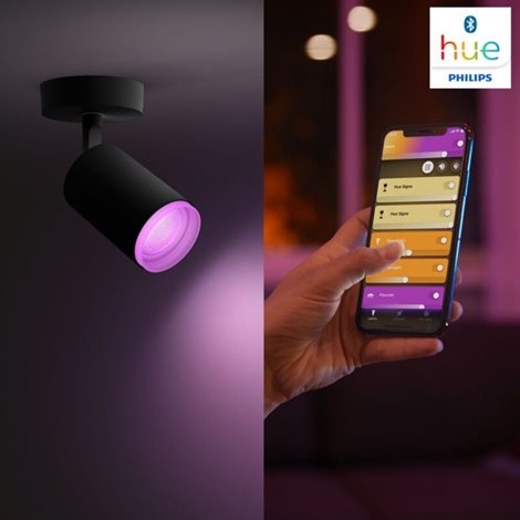 50631/30/P7 Hue WACA Fugato bodové LED svítidlo GU10 5,7W 350lm 2000-6500K RGB IP20 černá 6