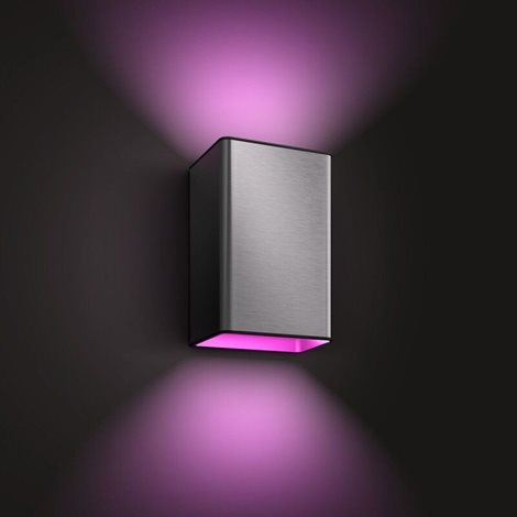 17464/47/P7 Hue WACA Resonate venkovní nástěnné LED svítidlo 2x8W 1200lm 2000-6500K RGB IP44, nerez 3