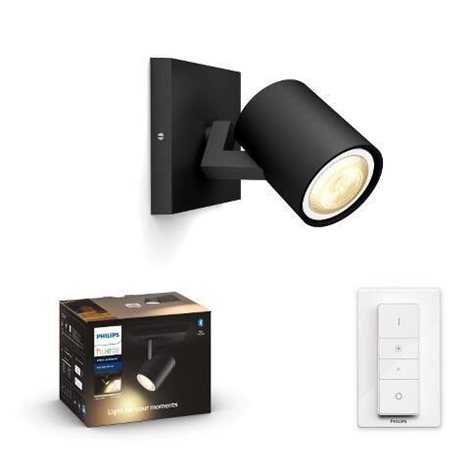 Hue WA Runner bodové LED svítidlo GU10 5W 350lm 2200-6500K IP20 černá +ovladač 1