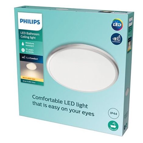 Spray CL260 koupelnové přisazené LED svítidlo 1x17W 1500lm 2700K IP44 35cm, stříbrné 2