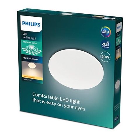 Moire CL200 přisazené LED svítidlo 1x20W 2000lm 2700K IP20 39cm, bílé 3