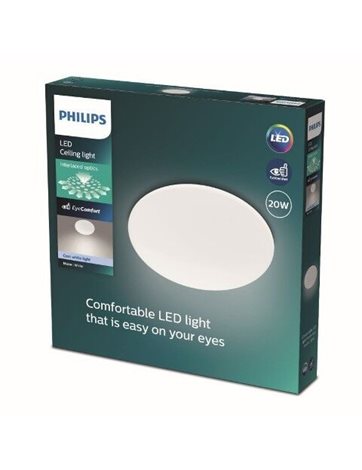 Moire CL200 přisazené LED svítidlo 1x20W 2300lm 4000K IP20 39cm, bílé 6