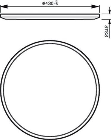 Superslim CL550 přisazené LED svítidlo 1x22W 2000lm 2700K IP20 43cm, krokově stmívatelné, černé 7