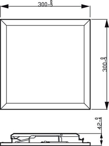Superslim Touch CL560 stropní LED panel 1x12W 1100lm 2700K krokové stmívání 30cm hranatý IP20, bílý 4