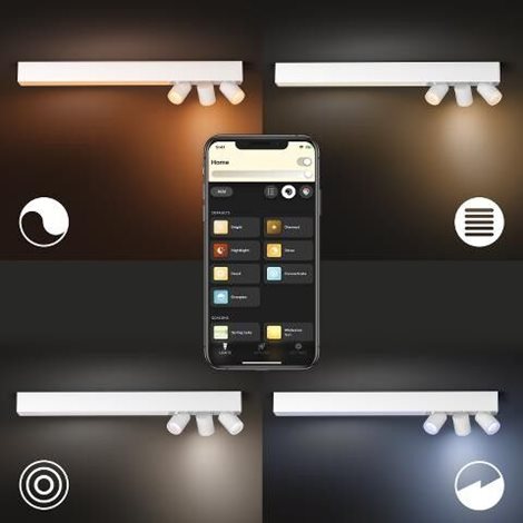 50609/31/P7 Hue WACA Centris stropní LED svítidlo 1x36W+GU10 3x5,7W 3550lm 2000-6500K RGB IP20 bílá 6
