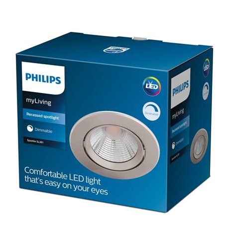 Sparkle podhledové LED svítidlo 1x5,5W 350lm 2700K IP20 8,5cm kulaté stmívatelné, nikl 2