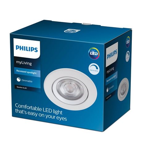 Sparkle podhledové LED svítidlo 3x5W 350lm 2700K IP20 8,5cm kulaté stmívatelné, bílé 2