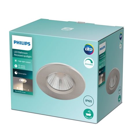 Dive podhledové LED svítidlo 3x5,5W 350lm 2700K stmívatelné IP65, niklové 2