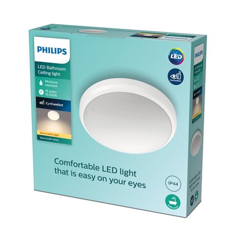 Doris CL257 koupelnové přisazené LED svítidlo 1x6W 600lm 2700K IP44 22cm, bílé 2