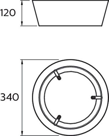 Dawn CL258 přisazené LED svítidlo 1x14W 1100lm 3000K IP20 34cm, černé 5
