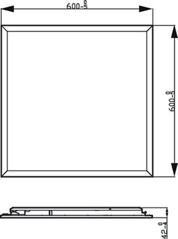 Superslim Touch CL560 stropní LED panel 1x36W 3600lm 4000K krokové stmívání 60cm hranatý IP20, bílý 4
