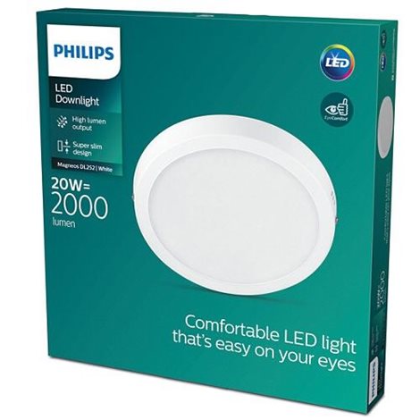 Magneos přisazené LED svítidlo 1x20W 2000lm 2700K IP20 kulaté 28,6cm, bílé 7