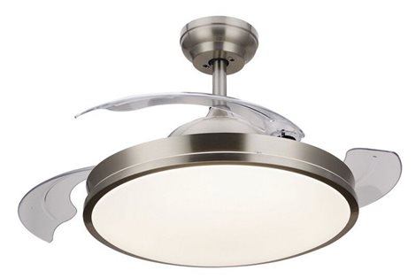 Atlas stropní svítidlo s ventilátorem 28W (větrák) + 35W (světlo) 4500lm 2700/4000/5500K 49cm, nikl  6