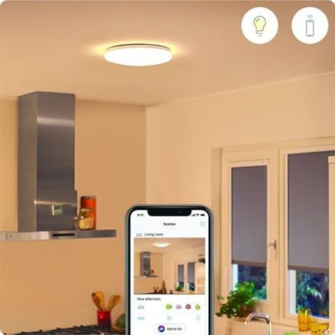 WiZ Adria přisazené LED svítidlo 1x17W 1600lm 2700K IP20 32cm, bílé 5