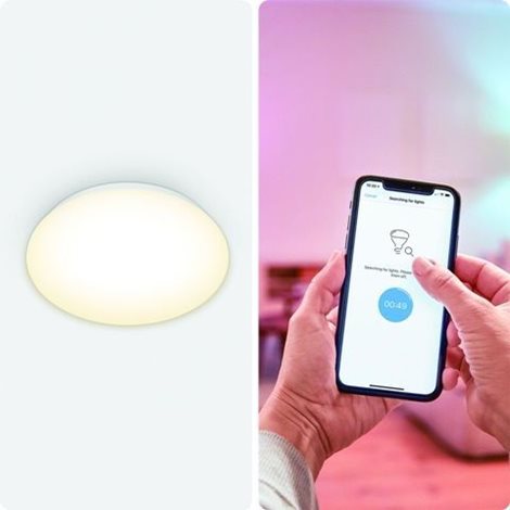 WiZ Adria přisazené LED svítidlo 1x17W 1600lm 2700K IP20 32cm, bílé 4