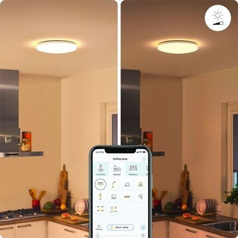 WiZ Adria přisazené LED svítidlo 1x17W 1600lm 2700K IP20 32cm, bílé 2