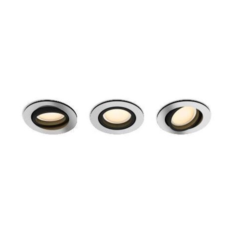 HUE WA Milliskin zápustné LED svítidlo 3x GU10 5,7W 350lm 2200-6500K IP20, hliník 1