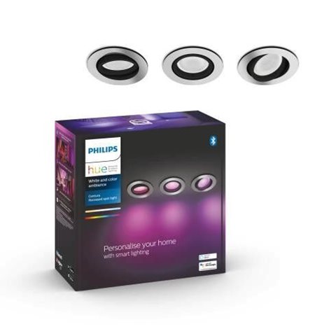 HUE WACA Centura podhledové LED svítidlo 3x GU10 5,7W 350lm 2000-6500K RGB kulaté IP20 hliník 7