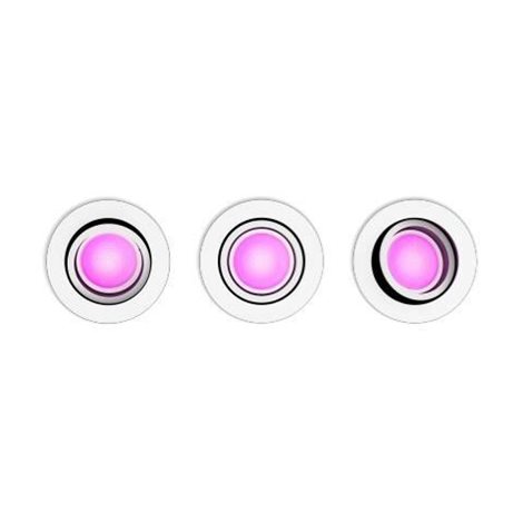 HUE WACA Centura zápustné LED svítidlo 3x GU10 5,7W 350lm 2000-6500K RGB kulaté IP20 bílé 7