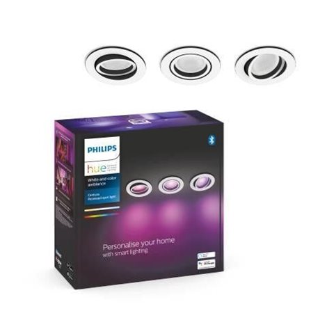 HUE WACA Centura zápustné LED svítidlo 3x GU10 5,7W 350lm 2000-6500K RGB kulaté IP20 bílé 3