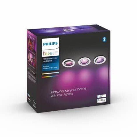 HUE WACA Centura zápustné LED svítidlo 3x GU10 5,7W 350lm 2000-6500K RGB kulaté IP20 bílé 2