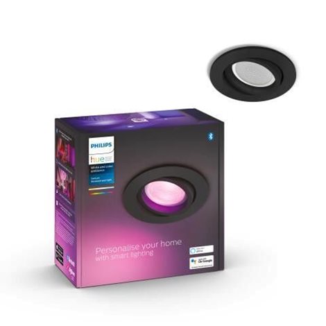 Hue WACA Centura podhledové LED svítidlo GU10 5,7W 350lm 2000-6500K RGB IP20 kulaté, černé 6