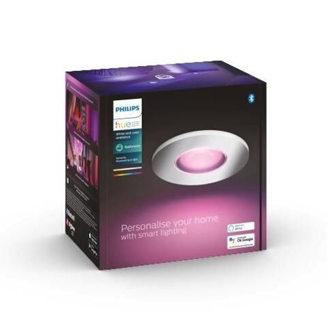 HUE WACA Xamento podhledové LED svítidlo 1x GU10 5,7W 350lm 2000-6500K RGB IP44, chrom 4