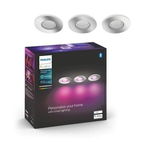 HUE WACA Xamento podhledové LED svítídlo 3x GU10 5.7W 350lm 2000-6500K RGB IP44, chrom 3