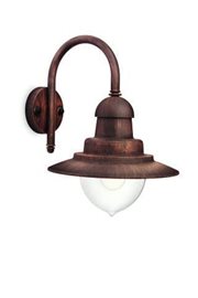 01652/06/PN Raindrop venkovní nástěnné svítidlo E27 1x60W bez zdroje IP44, bronz